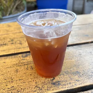Rose mint iced tea, perfect for hot weather.