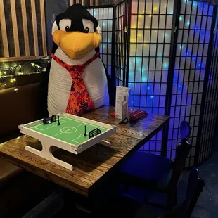 Games and a big ole penguin