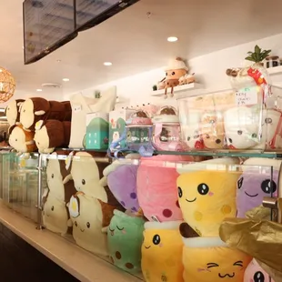a variety of stuffed animals