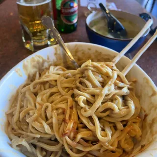 E.7. Sesame Sauce with Dried Noodle & Small Wonton Soup Combo