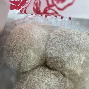 Fresh made Mochi with redbean