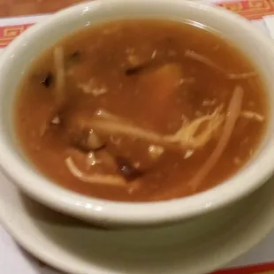 Hot and sour soup.  Friday soup of the day.