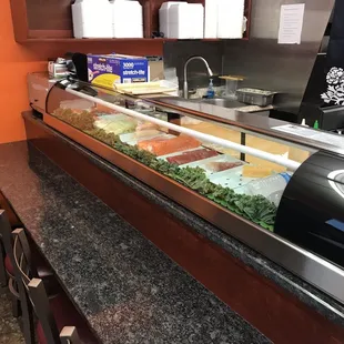 The sushi bar with seating