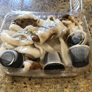 Beef rice wrap!!  3 orders!  It's a must. Used DoorDash.