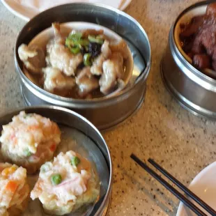 Spareribs,  siu mai, chicken feet