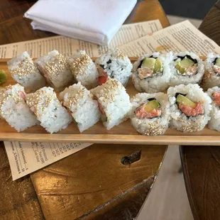 California and spicy tuna