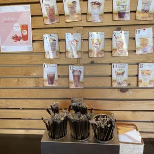 a display of various types of tea