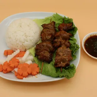 Grilled Pork with White Rice
