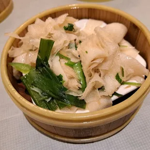 Beef Tripe with Ginger and Onion (Steamed Dim Sum menu)