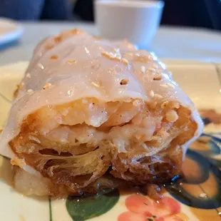 Hong Kong or HK Stuffed Noodle Roll with Shrimp