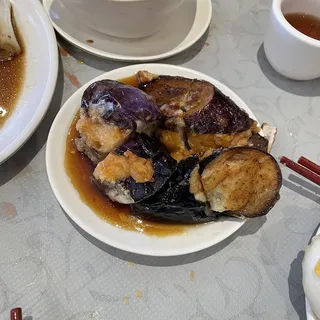 Stuffed Chinese Eggplants with Hot & Sour Chili Sauce