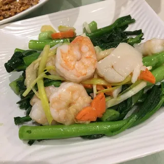 Sauteed Shrimp with Tender Greens