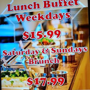 a poster for lunch buffet
