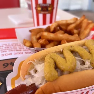 The Manhattan, regular fries and a drink!