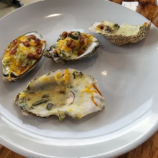 Oysters Rockefeller,  too good and started eating before the photo!