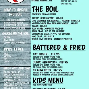 Updated Menu