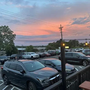 Sunset and marina views