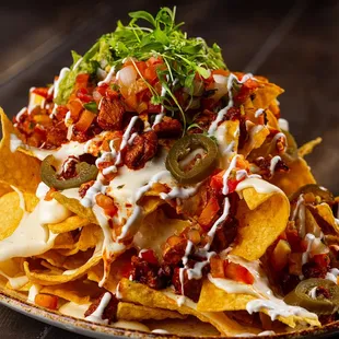 a plate of nachos