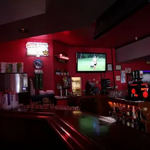 the bar and television