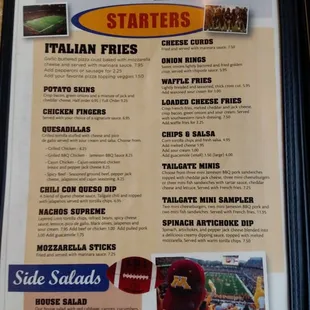 sushi and sashimi, menu