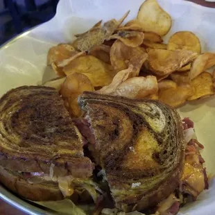 Rueben sandwich with fresh made chips