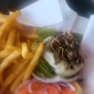 Mushroom Burger w/ Fries