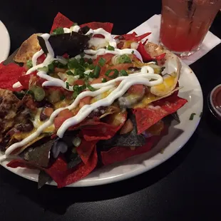 Half order of nachos. Huge!!