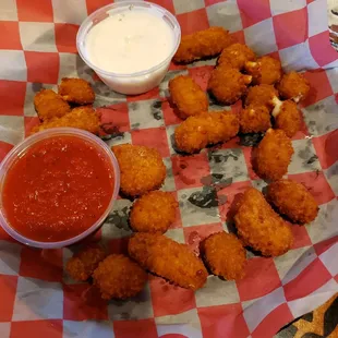 Spicy cheese curds!