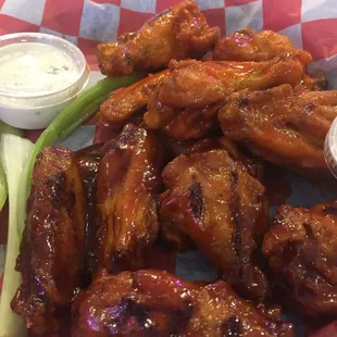 Buffalo and Korean BBQ wings