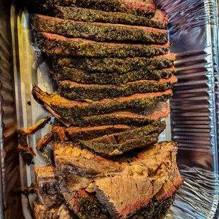 Sliced brisket