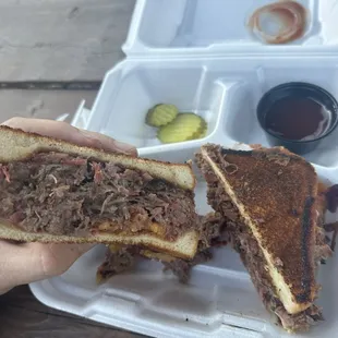 Brisket grilled cheese