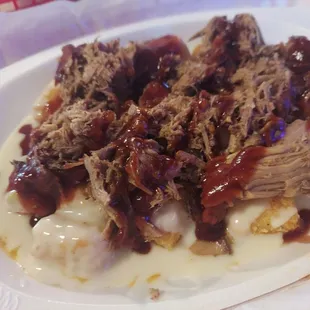 a pulled pork sandwich