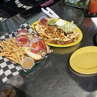 Quesadilla and Italian Hoagie