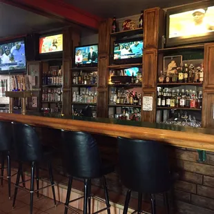 bar with bar stools