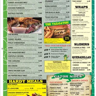 Dinner menu page 2