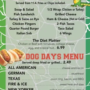 $5 Lunch Menu