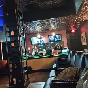 Comfy seating, full bar! Joshua will hook you up!