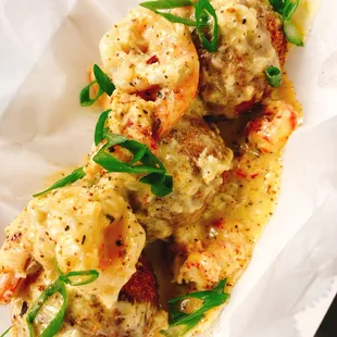 Hush Puppy Crawfish roll