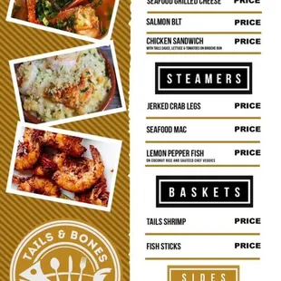 Seasonal items and Specials changes daily.