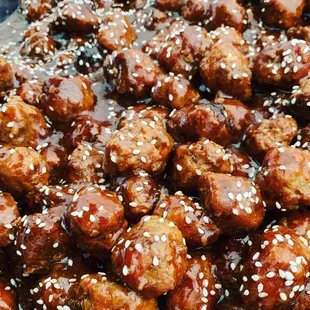 Sweet and spicy meatballs
