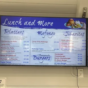 Lunch Menu December '23