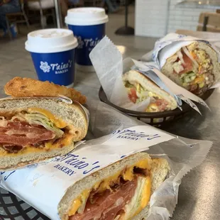 BLT Club Sandwich ($7.99) Bacon,Egg, &amp; Cheese Sandwich ($7.99) Two Cappuccino's