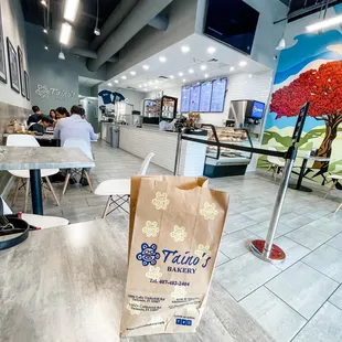 My empanada given to me in a bag