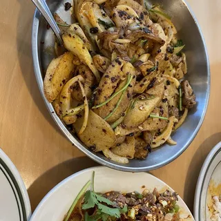 Griddle Intestine with Mixed Vegetables