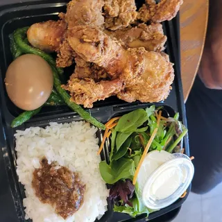 Fried Chicken Leg Bento