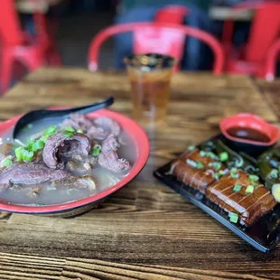 Herbal Stewed Beef Noodle Soup and Trio Appetizer