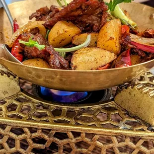 a bowl of food on a table