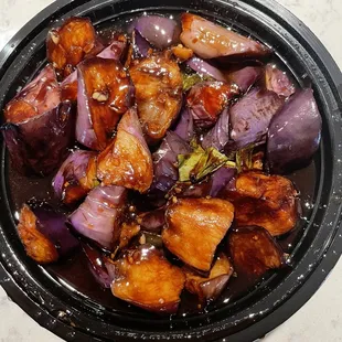 Eggplant in garlic sauce