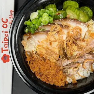 Braised Pork Belly Rice Bowl