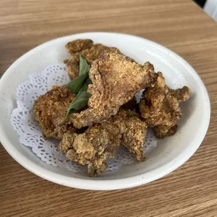 Fried jidori chicken